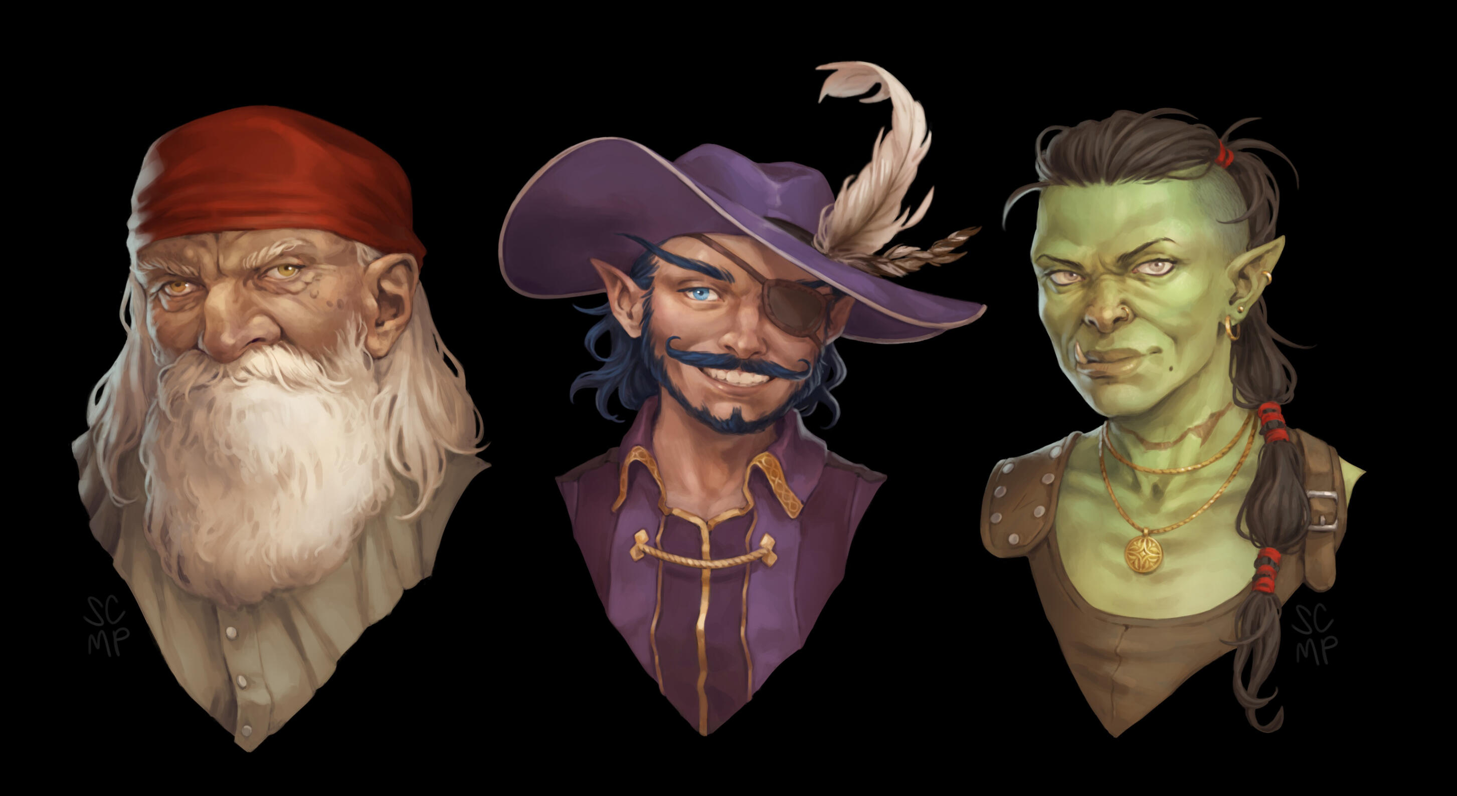 Skull & Shackles NPCs portrait fanart